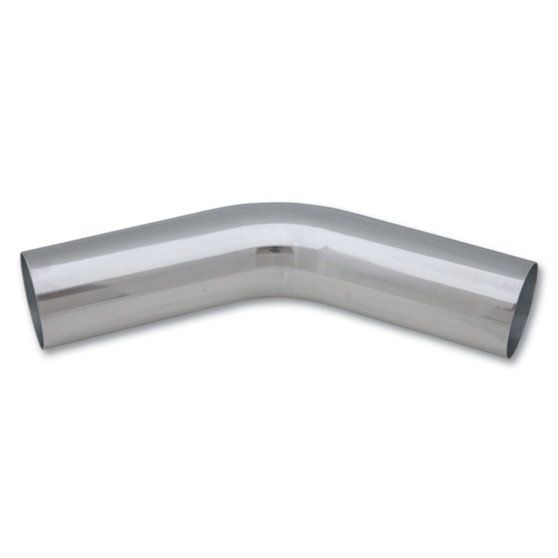 Vibrant 3in O.D. Universal Aluminum Tubing (45 degree bend) - Polished