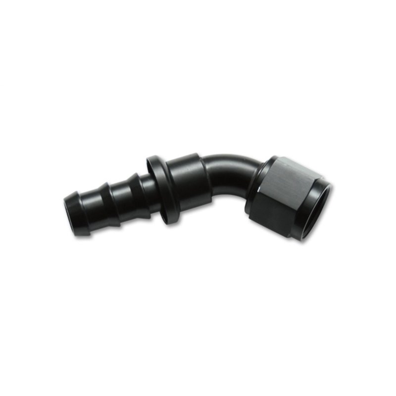 Vibrant -10AN Push-On 45 Deg Hose End Fitting - Aluminum