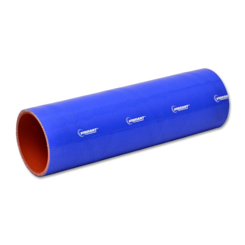 Vibrant 4 Ply Reinforced Silicone Straight Hose Coupling - 1in I.D. x 12in long (BLUE)