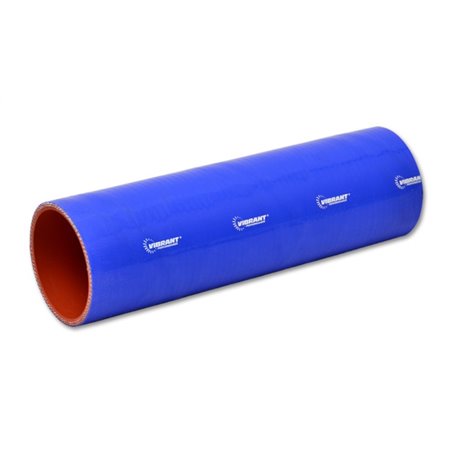 Vibrant 4 Ply Reinforced Silicone Straight Hose Coupling - 1.75in I.D. x 12in long (BLUE)