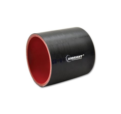 Vibrant 4 Ply Reinforced Silicone Straight Hose Coupling - 2.5in I.D. x 3in long (BLACK)