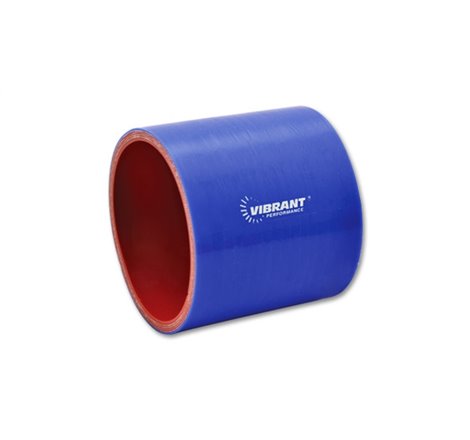 Vibrant 4 Ply Reinforced Silicone Straight Hose Coupling - 2.75in I.D. x 3in long (BLUE)