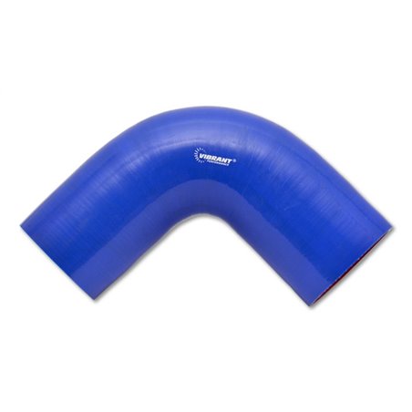 Vibrant 4 Ply Reinforced Silicone Elbow Connector - 2in I.D. - 90 deg. Elbow (BLUE)