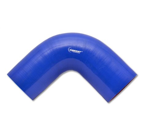 Vibrant 4 Ply Reinforced Silicone Elbow Connector - 2.75in I.D. - 90 deg. Elbow (BLUE)