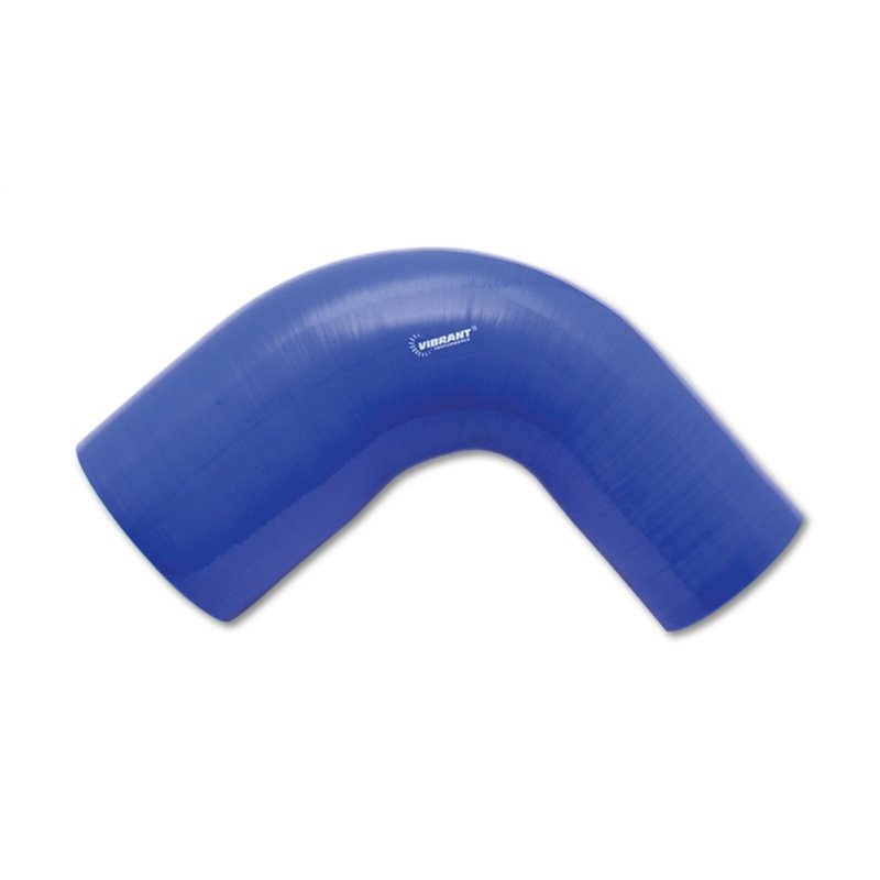 Vibrant 4 Ply Reinforced Silicone 90 degree Transition Elbow - 2.5in I.D. x 3in I.D. (BLUE)