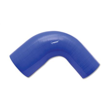 Vibrant 4 Ply Reinforced Silicone 90 degree Transition Elbow - 2.5in I.D. x 3in I.D. (BLUE)