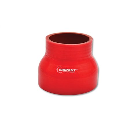 Vibrant 4 Ply Reinforced Silicone Transition Connector - 1.75in I.D. x 2.5in I.D. x 3in long (RED)