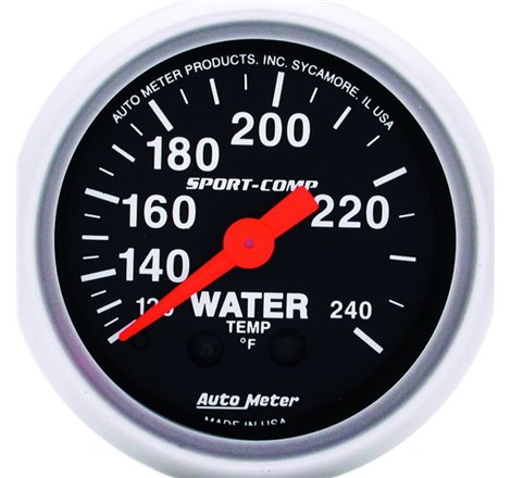 Autometer Sport-Comp 52.4mm 120-240 F Mech 2in Water Temp