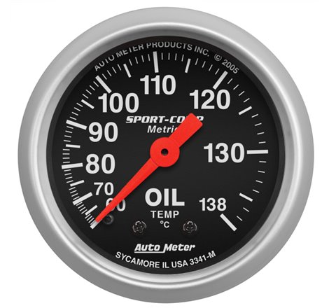 Autometer Sport 2in Oil Temp Metric, 60-140c. Mech