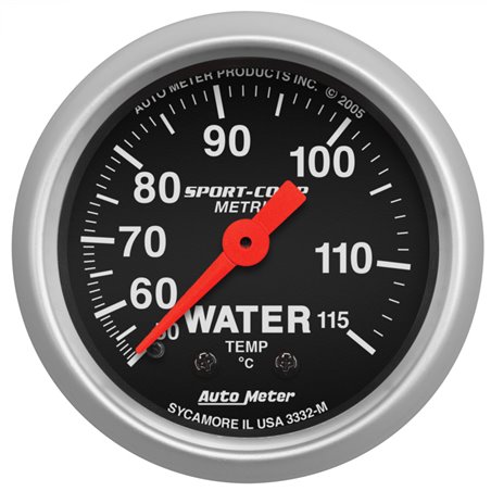 Autometer Sport 2in Water Temp Metric , 50-115 deg. C / Mech