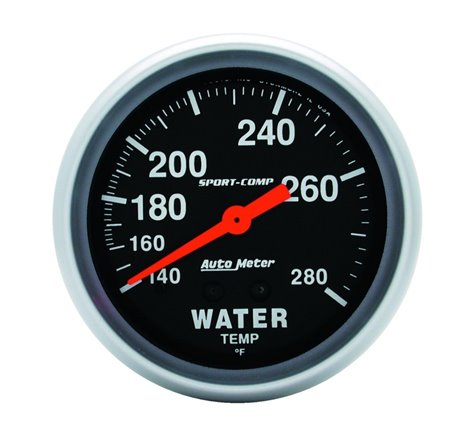 Autometer Sport-Comp 66.7mm 140-280 Degree F PSI Mechanical Water Temperature Gauge