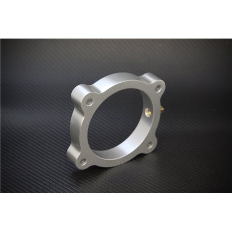 Torque Solution Throttle Body Spacer (Silver): Hyundai Genesis V6 3.8L 2013+