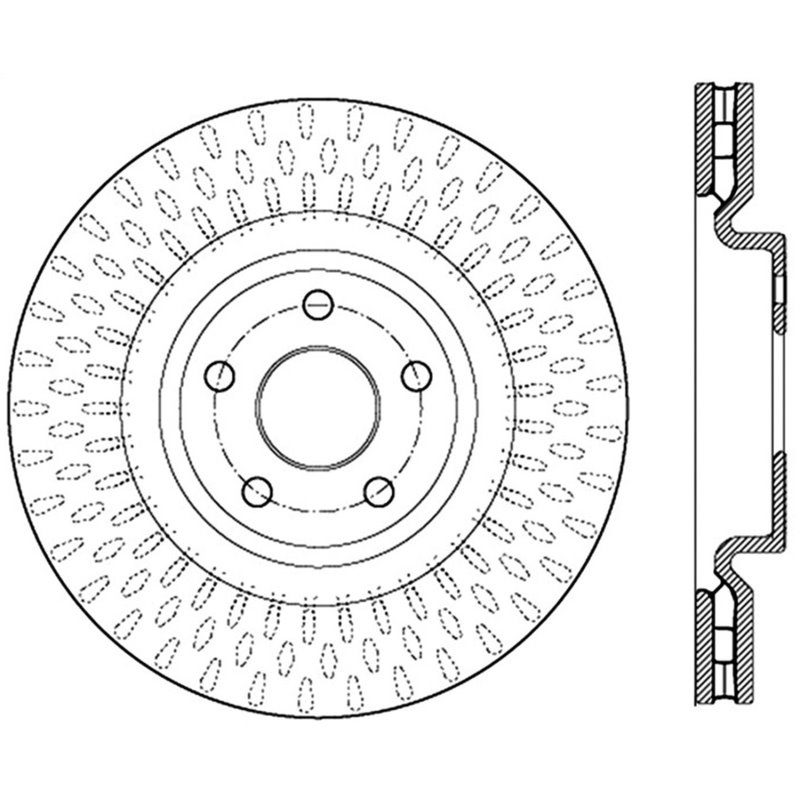 StopTech 12-18 Jeep Grand Cherokee SRT8 (380mm Front Disc) Front Left Slotted Sport Brake Rotor