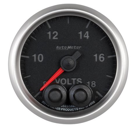 Autometer Elite 52.4mm Peak & Warn w/ Electronic Control 8-18 Volt Voltmeter