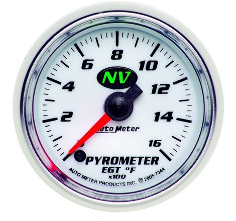 Autometer Pyrometer NV 52.4mm 0-1600 Deg F Advanced Digital Stepper Motor Pyrometer Gauge