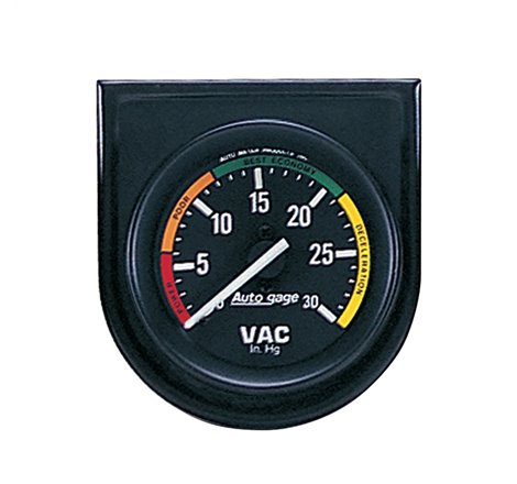 Autometer AutoGage 52.4mm Mechanical 30 In Hg Vacuum Gauge - Black