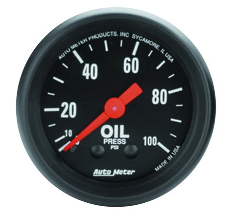 Autometer Z Series 52mm 0-100 PSI Mechanical Oil Pressure Gauge