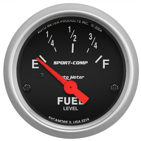 Autometer Sport Comp 52mm Short Sweep Electronic Fuel Level Gauge