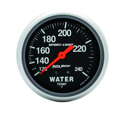 Autometer Sport-Comp 2 5/8in 120-240 F Mechanical Water Temp Gauge