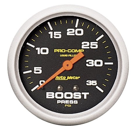 Autometer Pro-Comp 2 5/8in 0-35 PSI Liquid Filled Mech Boost Pressure Gauge