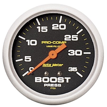 Autometer Pro-Comp 2 5/8in 0-35 PSI Liquid Filled Mech Boost Pressure Gauge