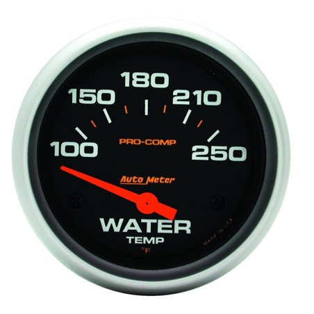 Autometer Pro-Comp 2 5/8in 100-250 Deg F Short Sweep Electric Water Temp Gauge