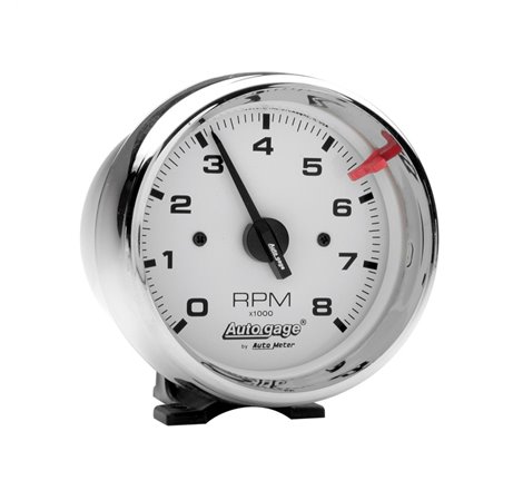 Autometer Autogage 3-3/4in White 8000 RPM Pedestal Mount Tachometer