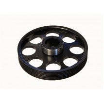 Torque Solution Lightweight Crank Pulley (Black): Hyundai Genesis Coupe 3.8 2010+