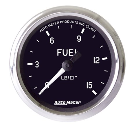 Autometer Cobra 2 inch 0-15 PSI w/ ISO Fuel Pressure Gauge