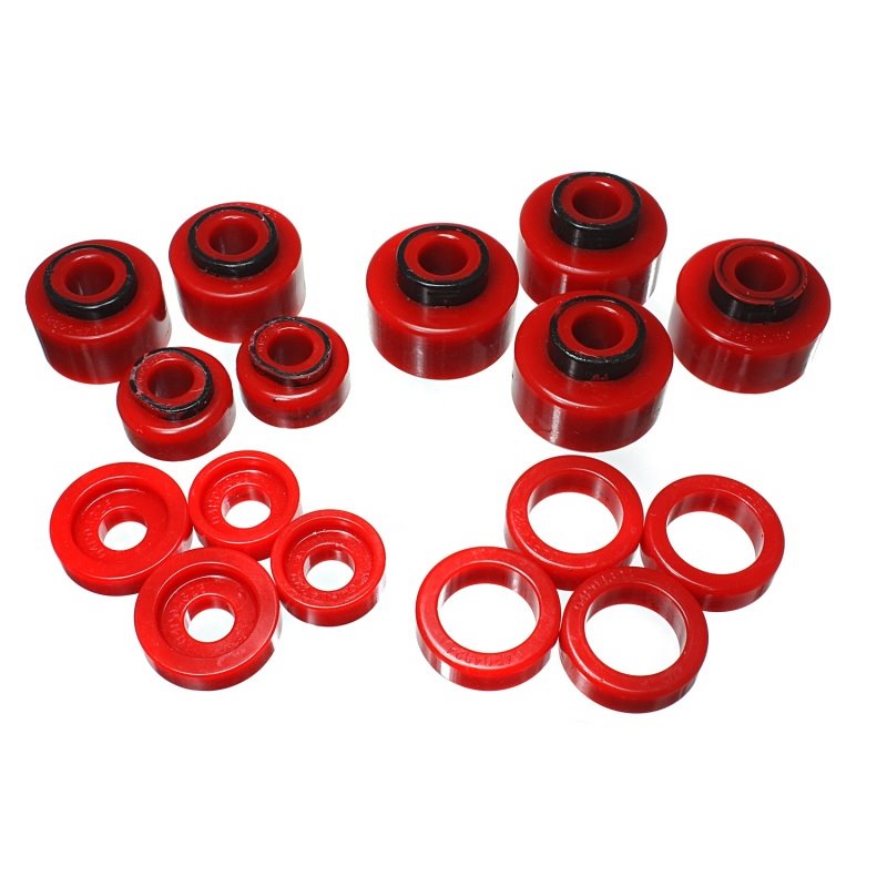 Energy Suspension 99-07 Ford F-250/F-350 SD 2/4WD Crew Cab Body Mount Set - Red