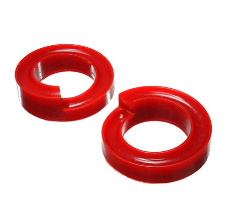 Energy Suspension 2005-07 Ford F-250/F-350 SD 2/4WD Front Coil Spring Isolator Set - Red