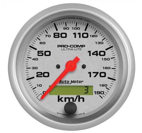 Autometer Ultra-Lite 3-3/8in Electronic 190 KPH Speedometer