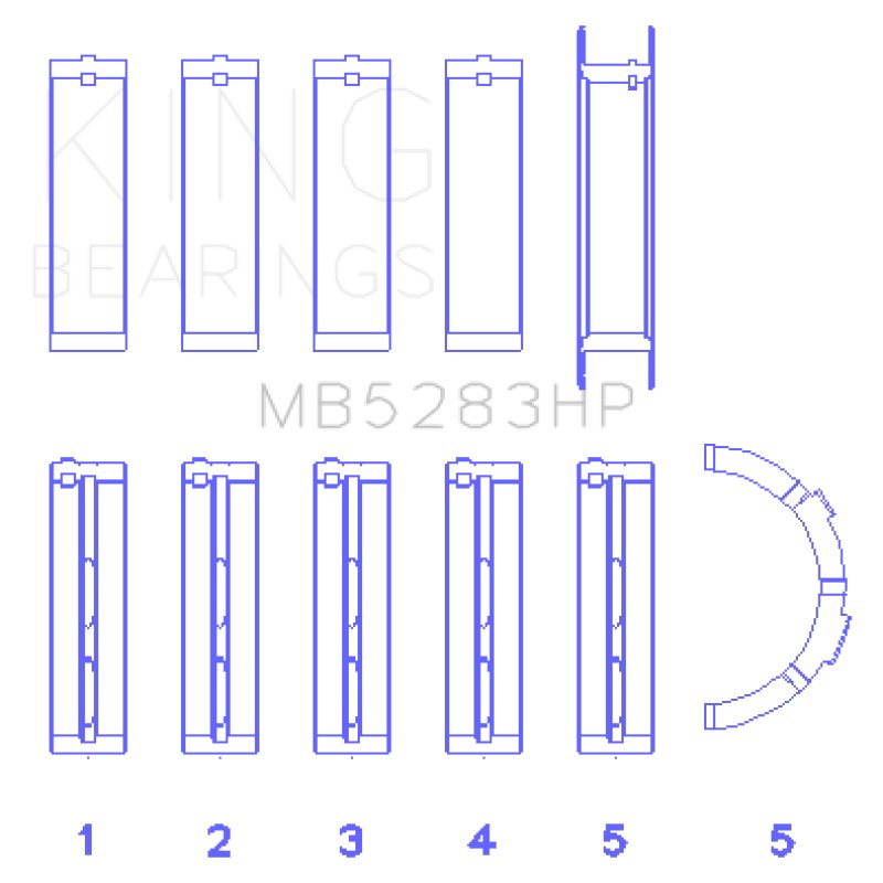 King Performance Main Bearing Set - Size Standard