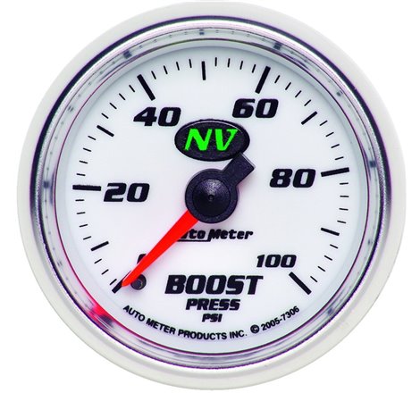 Autometer NV 52mm 0-100 PSI Boost Mechanical Gauge