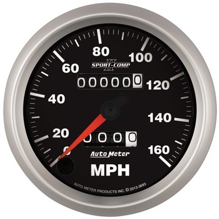 Autometer Sport-Comp II 3-3/8in 160MPH Mechanical Speedometer