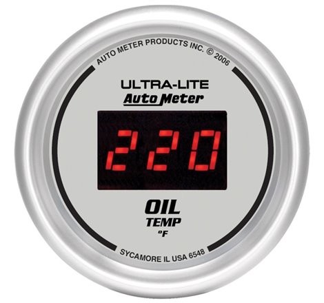 Autometer Ultra-Lite 52MM 0-340 Deg F Digital Oil Temperature