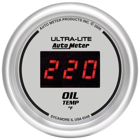 Autometer Ultra-Lite 52MM 0-340 Deg F Digital Oil Temperature