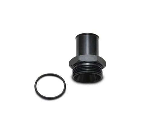 Vibrant 1.25in Hose Barb to 16 ORB Male w/ O-Ring - Black Anodized Aluminum