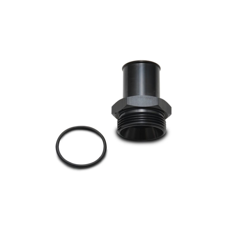 Vibrant 1.25in Hose Barb to 16 ORB Male w/ O-Ring - Black Anodized Aluminum