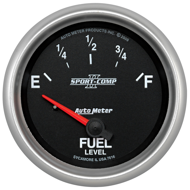 Autometer Sport-Comp II 2-5/8in Short Sweep Electronic 73-10ohms Fuel Level Gauge