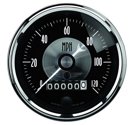 Autometer Prestige Series Black 3-3/8in 120mph Electronic Programmable Speedometer Gauge