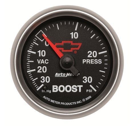 Autometer Sport-Comp II GM 52mm 30 PSI Mechanical Boost Vacumm Gauge