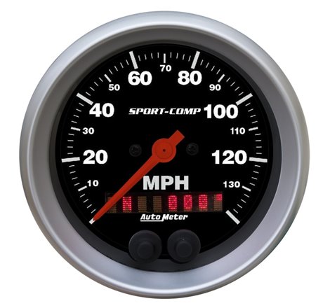 Autometer Sport-Comp 3-3/8 inch 140 MPH Electronic Speedometer w/ GPS Rally Nav Display Gauge