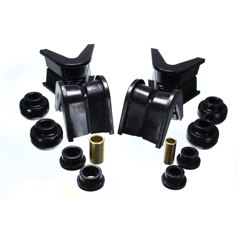 Energy Suspension 76-77 Ford Bronco/66-72 F-100/F-150 Black 7 Deg Offset Complete 14Pc C-Bushing Set