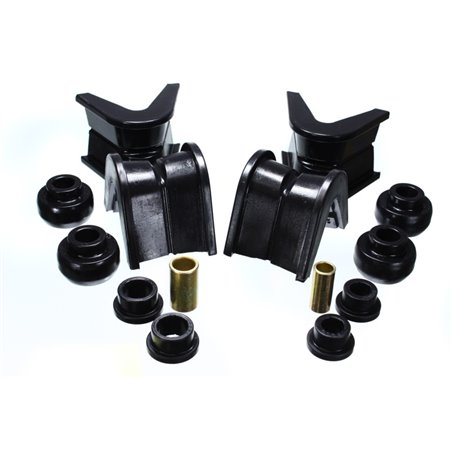 Energy Suspension 76-77 Ford Bronco/66-72 F-100/F-150 Black 7 Deg Offset Complete 14Pc C-Bushing Set