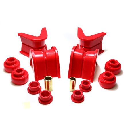 Energy Suspension 76-77 Ford Bronco/66-72 F-100/F-150 Red 7 Deg Offset Complete 14 Pc C-Bushing Set