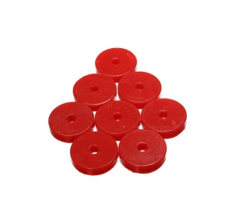 Energy Suspension Polyurethane Pad Set - 2-9/32in OD x 7/16in Hole ID x 1/2in Height - Round Red