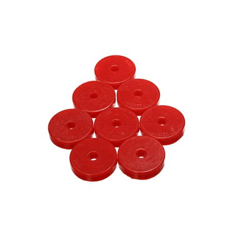 Energy Suspension Polyurethane Pad Set - 2-9/32in OD x 7/16in Hole ID x 1/2in Height - Round Red