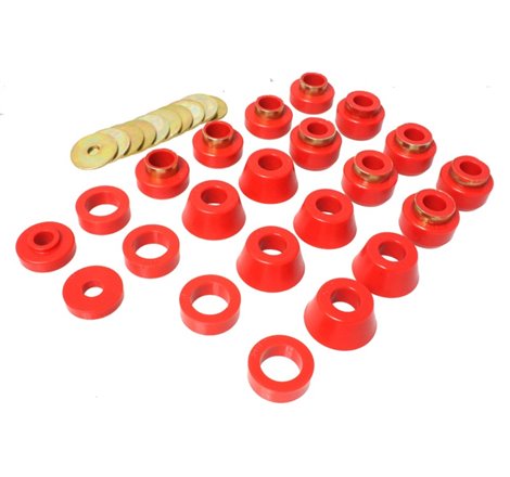 Energy Suspension Body Mounts - Red