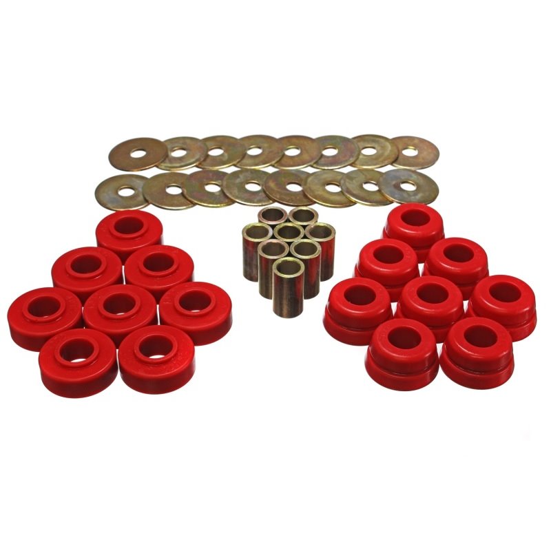 Energy Suspension Gm Body Mount Set W/Hardware - Red